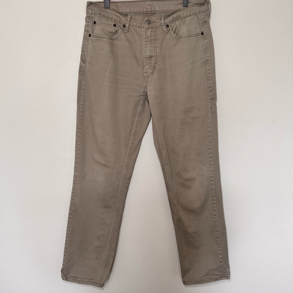 Levi’s 541 Athletic Taper Jeans Mens 32x32 Khaki Stretch Denim Casual